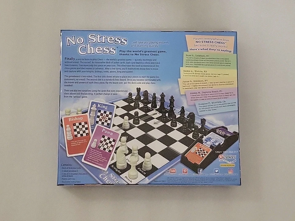 Winning Moves Games No Stress Chess Set New In Box Family Game Board Game NIB - Image 2 of 2