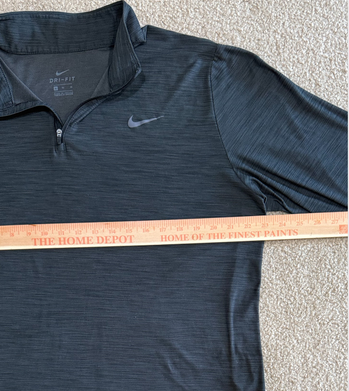 Nike Dri-FIT Men’s XL 1/4 Zip Long Sleeve Running Training Pullover Gray Black thumbnail 13