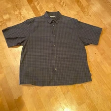 USED 24SS UNDERCOVER SHORT-SLEEVED CHECK SHIRT, SIZE GOOD