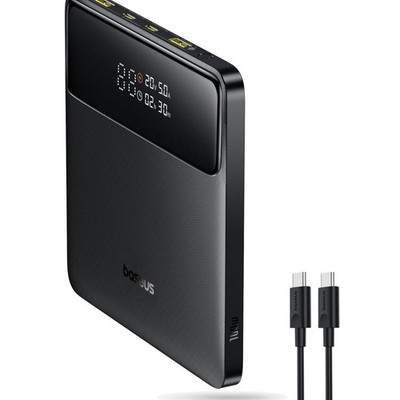 Powerbank 20000mAh 100W PD Schlanker externer Akku QC 4.0 Schnellladegerät, B...
