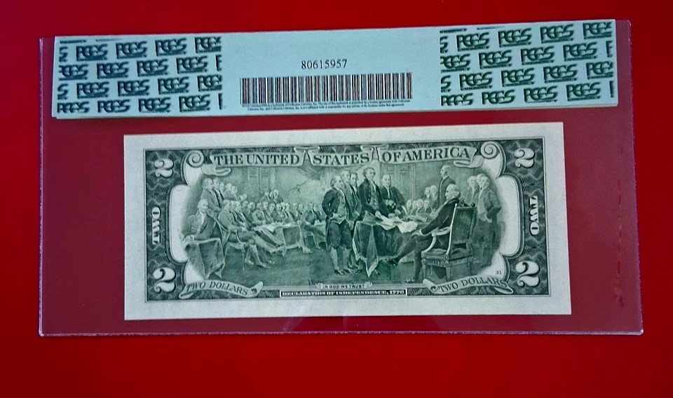 TRUE BINARY 0's and 1's $2 Two Dollars Note Number #E 11100110 A PCGS 65 PPQ - Image 4 of 4
