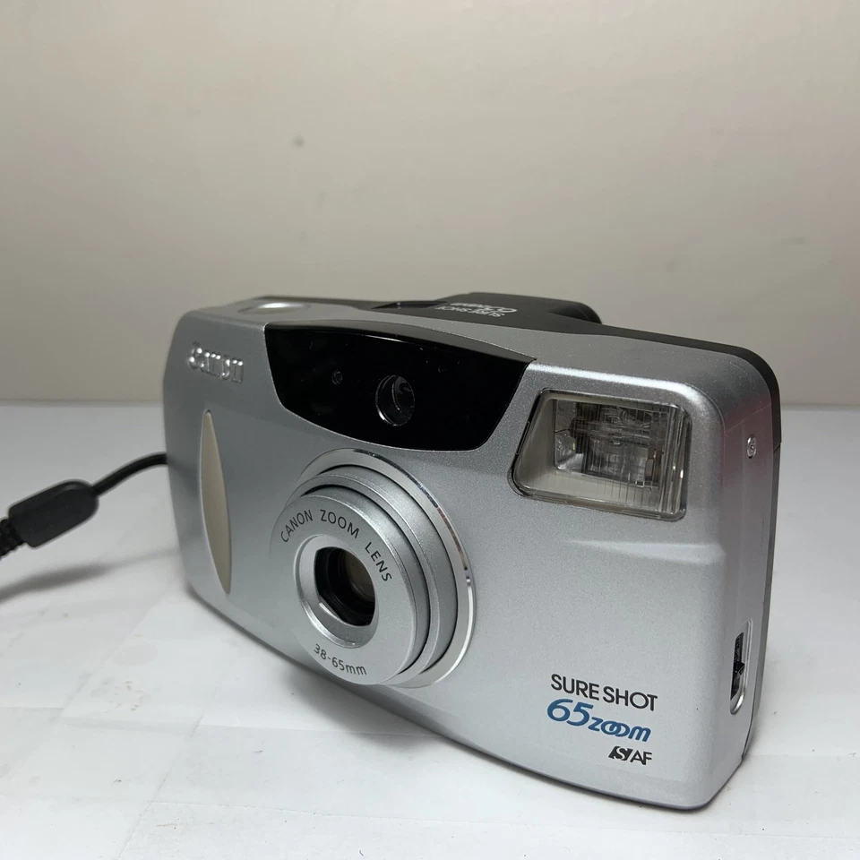 Canon Sure Shot 65 Zoom Date Film Camera SAF 35mm Point & Shoot w/ Case - Tested - Image 3 of 4