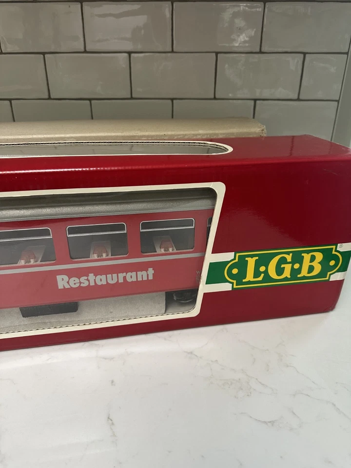 LGB 3068 Rhb Red Restaurant / Diner Car - Metal Wheels EX/Box - Image 2 of 4