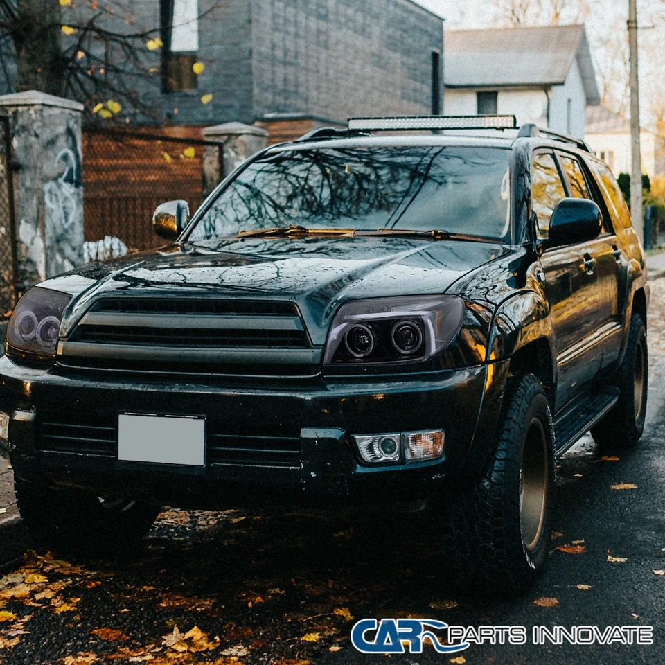 Fits 2003-2005 Toyota 4Runner Smoke LED Halo Projector Headlights Head Lamps L+R Foto 3 de 4