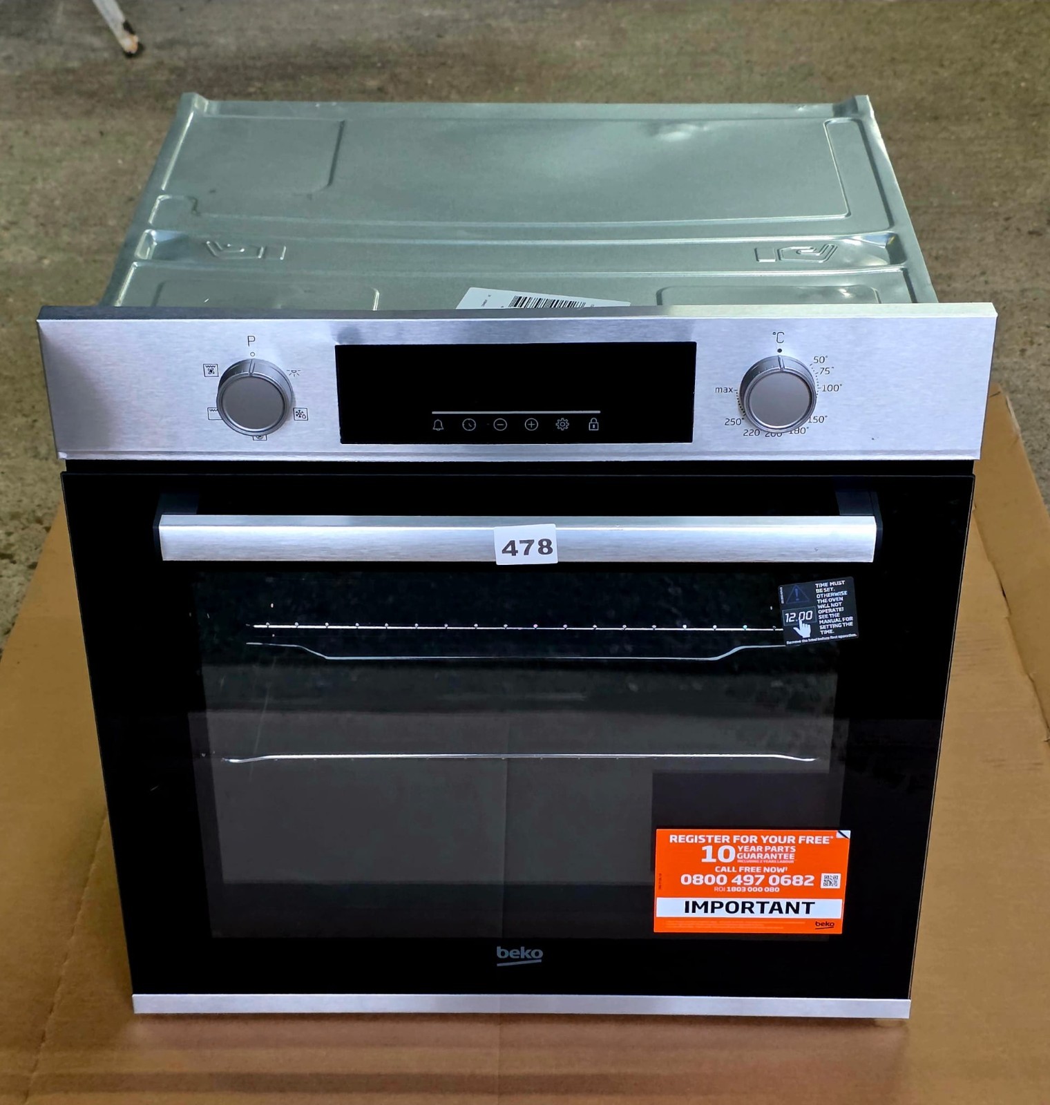 Beko AeroPerfect Single Electric Oven with Grill - Stainless Steel BBAIF22300X