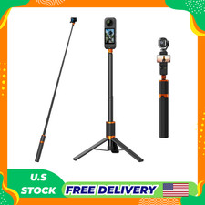 2 in 1 Action Camera Invisible Selfie Stick Tripod for Insta360 X5/X4/X3-48" Ext
