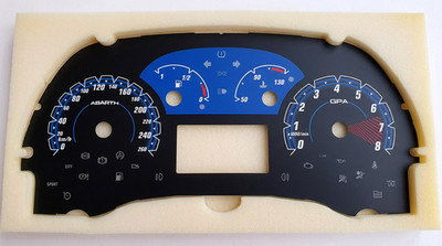 Fiat Abarth Grand Punto Cluster Face upgrade kit ( available in km or MPH)
