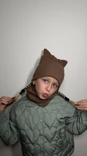Kids Cat Ears Hat & Snood Set Autumn/Winter Warm