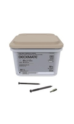 #9 x 2-1/2 in. Gray Torx Pan-Head Coarse Composite Deck Screw (10 lb./729-Piece)