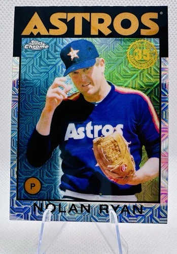 Topps Nolan Ryan Astros 2021 Chrome 35th Anniversary #86BC-34 Baseball Card