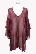 Michael Kors Damen Bademode Gr. 34 Bordeaux Badekleid Tunika Beachwear Sommer