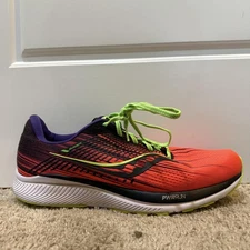 Saucony Guide 14 Running Shoes Mens Size 12.5 Orange Black PWRRUN Stability