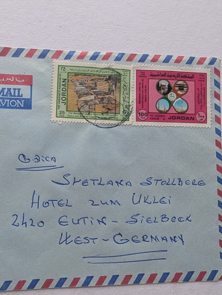 Jordanien Beleg Luftpostbrief Airmail Flugpost | eBay.de