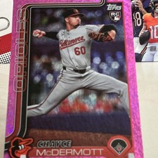 2025 Topps Series 1 Pink Rookie Chayce McDermott #32 Orioles MLB Baseball Card