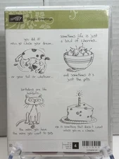 Stampin' Up- GIGGLE GREETINGS 131065- Cling Rubber Stamp Set- Birthday, & more