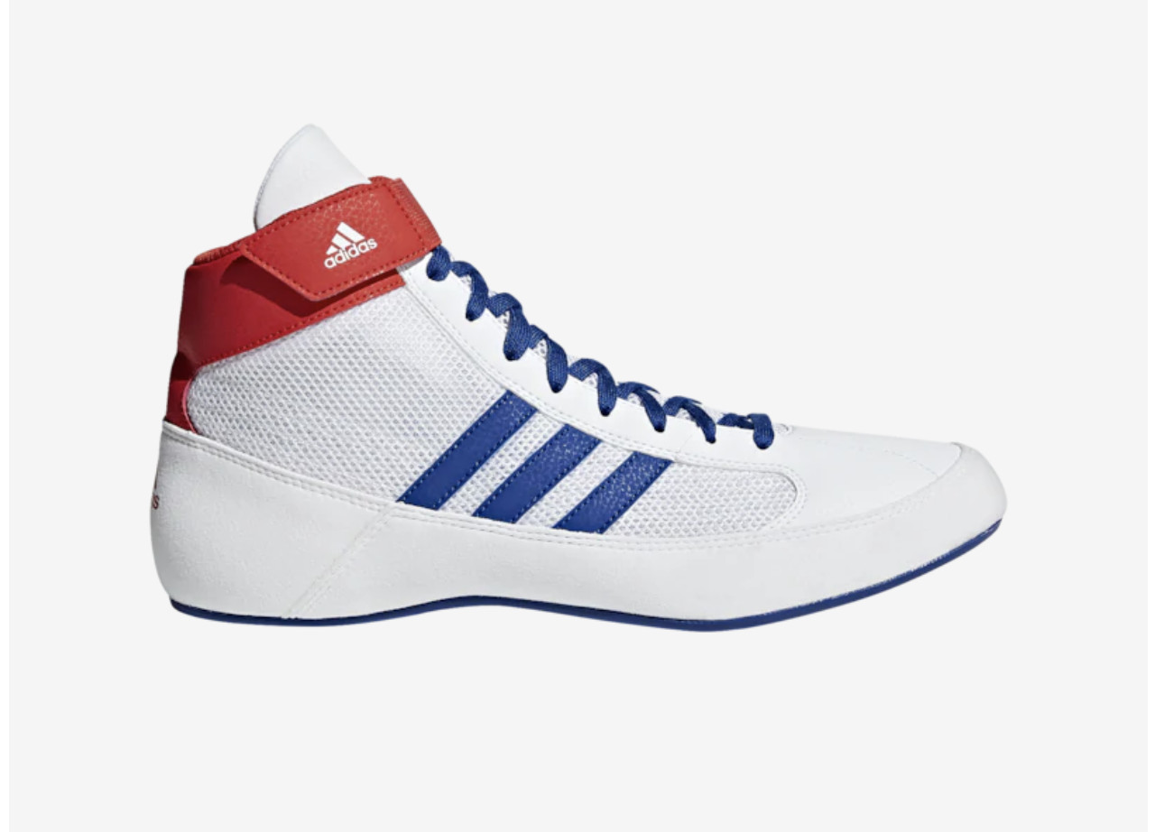 adidas HVC 2 BD7129 - Мужские кроссовки для бокса и ММА, белые/красные/Royal Wrestling