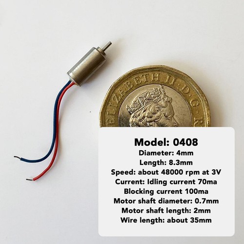 Coreless DC Motor 3.7v Micro RC (0408 412 612 615 617 716 720 816 8520 1020) -UK - Picture 13 of 25