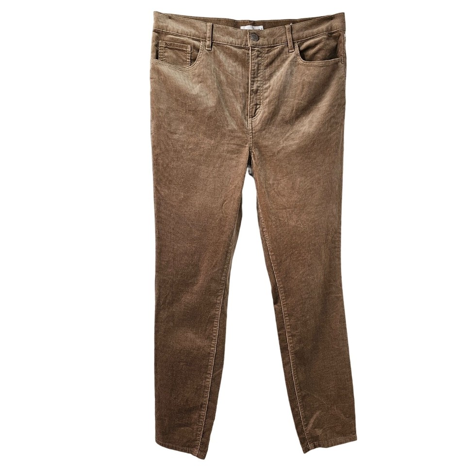 Loft High Rise Skinny Tan Cords Womens 31x29 Stretch Cotton Corduroy
