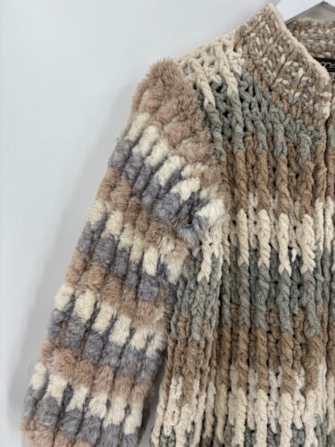 Norma Canada Vintage 70s Jacket Womens Small Multicolor Crochet Heavy Cotton - Picture 10 of 17