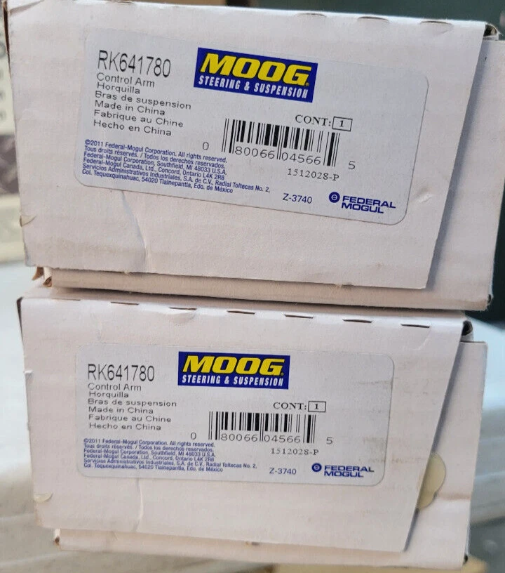 Par de brazos de control superiores traseros Moog RK641780 para BMW 328i 325xi 328xi 330i ^ Foto 2 de 2