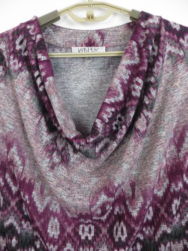 KASPER Women's Lightweight Stretch Polyester Cowl Neck Tank Top Shimmer Size 3X - Picture 3 of 14