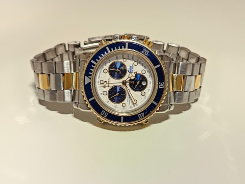VINTAGE DIVER 200m MEN'S ST.STEEL ALARM CHRONOGRAPH QUARTZ WATCH "BREIL" MANTA - Picture 5 of 13