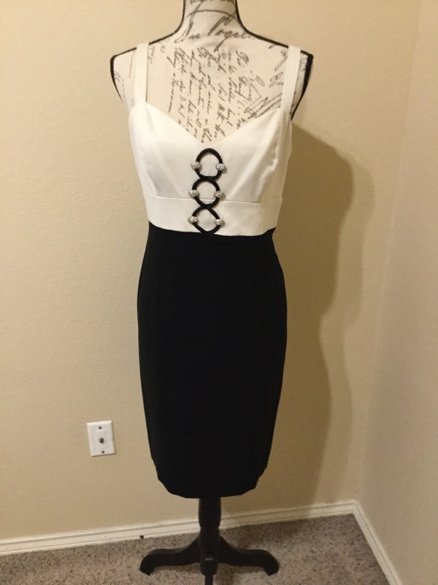 Liz Claiborne Night Cream & Black Cocktail Dress Sz 12 | eBay Liz Claiborne Night Cream & Black Cocktail Dress Sz 12 | eBay