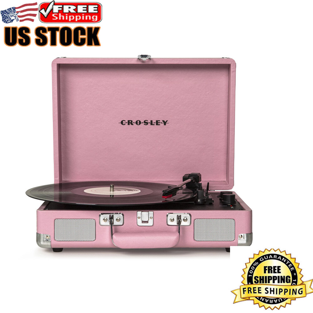 Vinyl Records Audio Turntables Cruiser Deluxe Electronics W/ Headphone Jack New-image