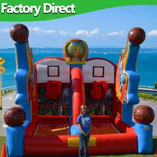 Inflatable Basketball Hoop Carnival Game Inflatable Basketball Double Shot Out