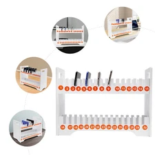 30-Grid Wooden Cell Phone Holder Desktop Organizer Storage Box for Classroom Off