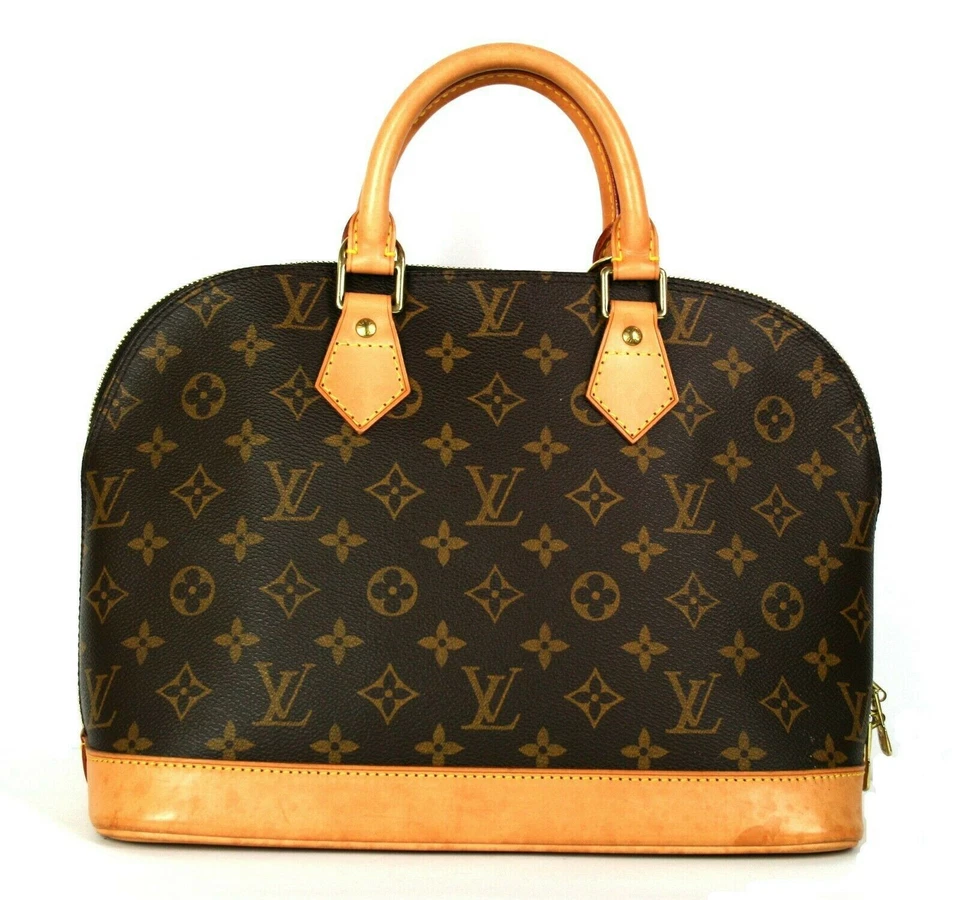 Bolso de mano 100 % auténtico Louis Vuitton Alma monograma lona cuero marrón para mujer FL0084 Foto 3 de 4