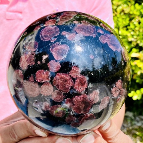 6,54 libbre sfera di cristallo granato naturale cristallo di quarzo sfera energetica Reiki guarigione - Foto 10 di 20