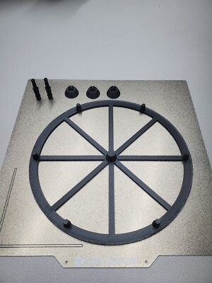Cat GenieXL Scrubber & Parts for CatGenie   2 Spindles + 3 Guide Wheels PLA -CF