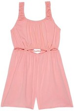 Vintage Havana Girl's Cutout Romper Peach Pearl