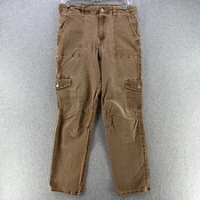 Dickies Womens Cargo Jeans 11/30 Brown Tapered Outdoor High Rise Pantalones