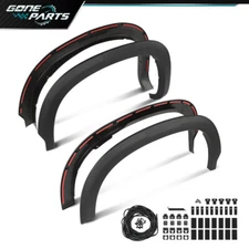 4Pcs Front & Rear Fender Flares Kit Fit For 19-24 Chevrolet Silverado 1500