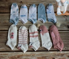 10 Pairs Cute Animal Pattern Ankle Socks Boat Socks