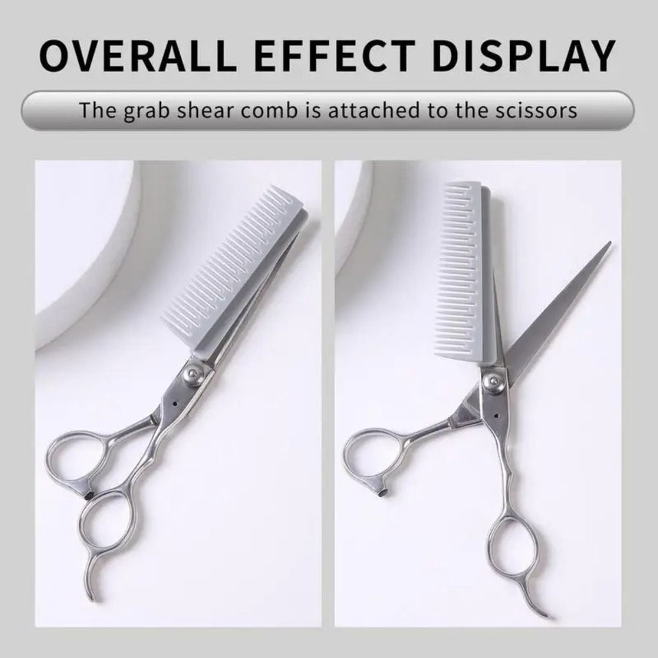 Hair Stylishing Tool Hair Scissor Comb Plastic Hair Cutting Comb for
