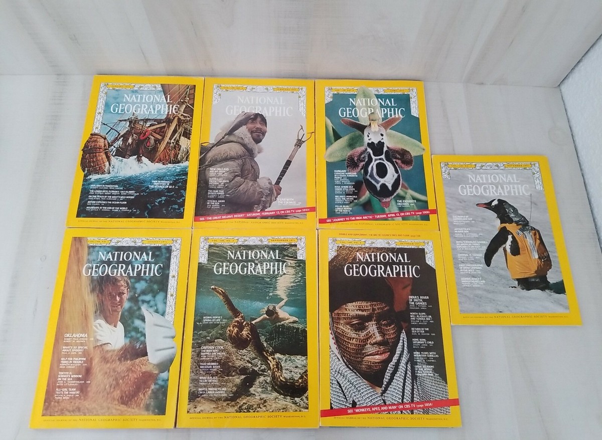 National Geographic 1972 Lot of 7 Books | eBay