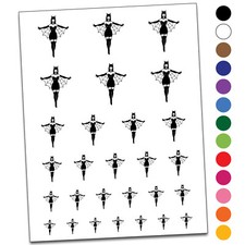 Bat Vampire Woman Goth Halloween Temporary Tattoo Water Resistant Set