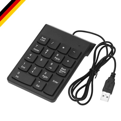 USB-Mini-Tastatur Einhandtastatur Nummerntastatur für Laptop PC Kompatibel mi...