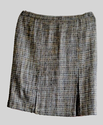 Jupe Longue Femme Taille 52 - Marque Anne Weyburn - Couleur Bleu Marine Et Blanc - Occasion Très Bon état