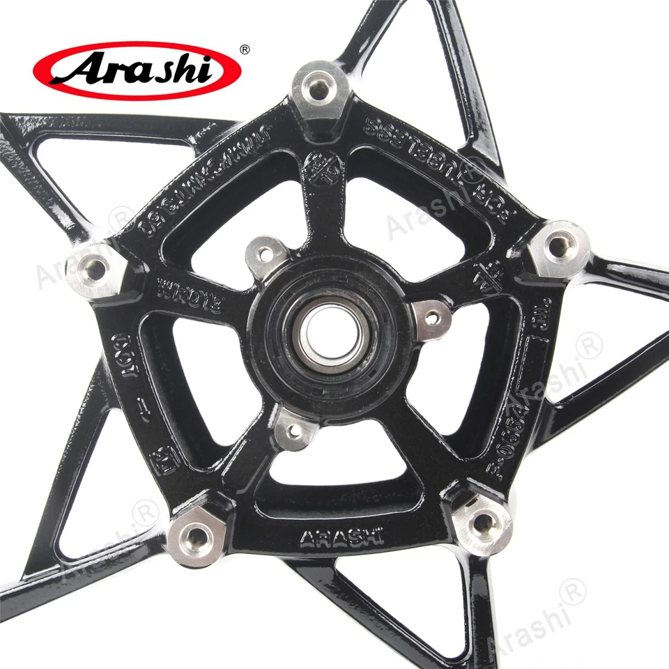 Llanta delantera negra brillante 17x3,5"" apta para Kawasaki Ninja 650 Z650 2017-2023 2018 Foto 4 de 4