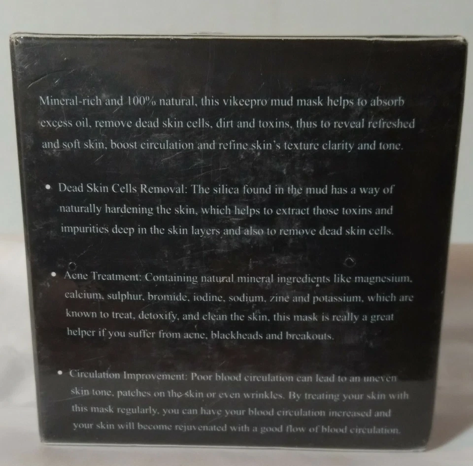 Máscara de lama do Mar Morto por Vikeepro / 8,8 oz / Melhora a elasticidade da pele / NOVA - Imagem 2 de 4