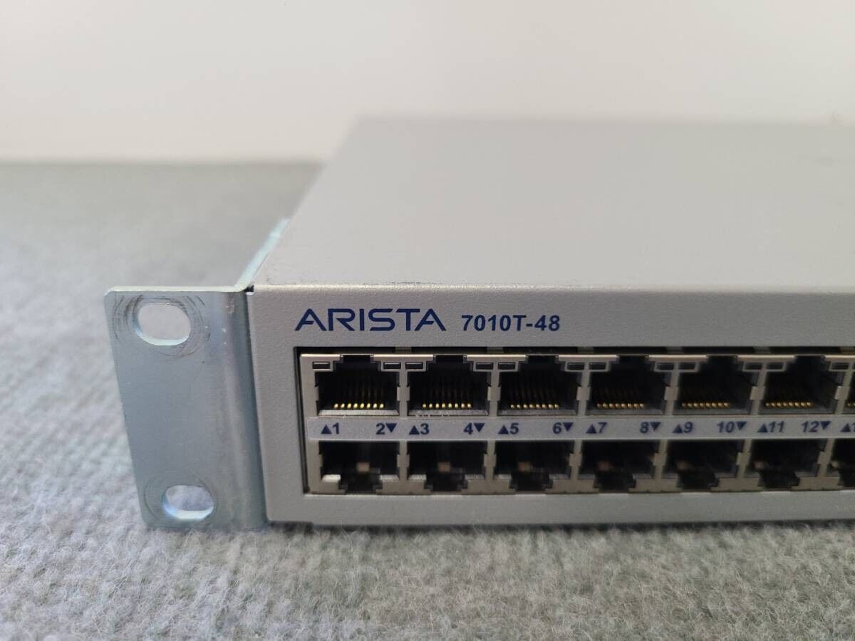 Arista DCS-7010T-48 48-Port 1G 4x SFP 10G SFP+ Switch Dual Arista DCS-7010T-48 48-Port 1G 4x SFP 10G SFP+ Switch Dual