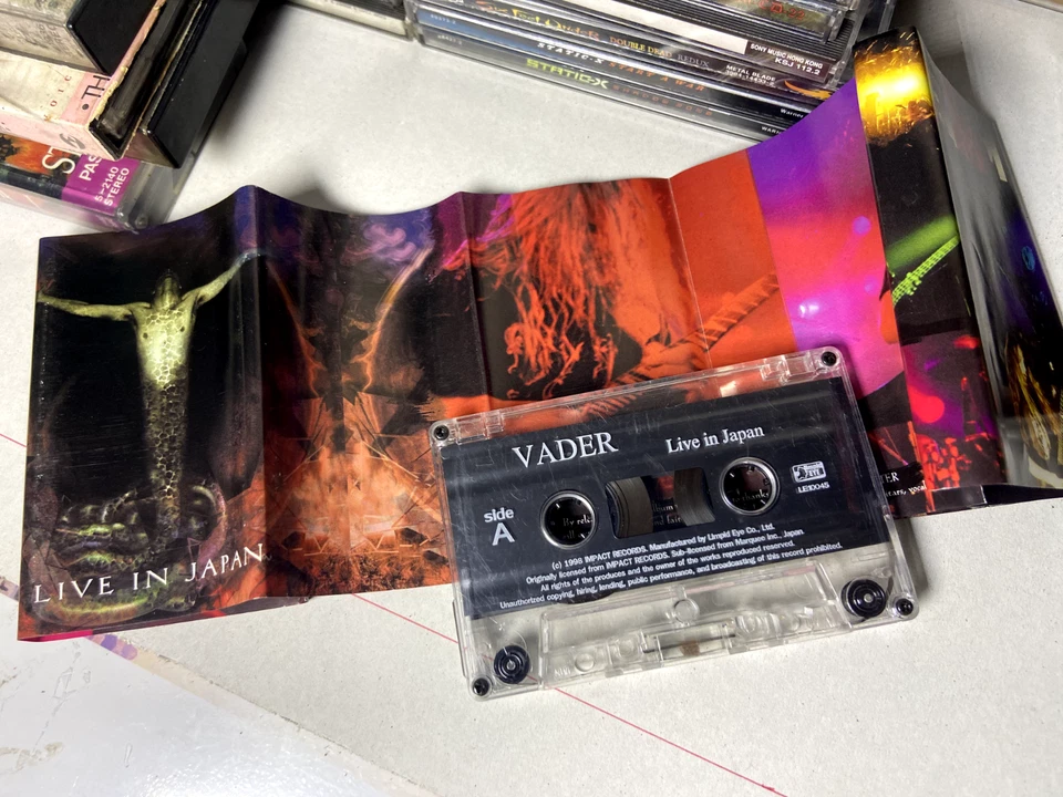 Vader Live in japan cassette tape 1998 Impact records Thailand press tested — 第 3/3 张图片