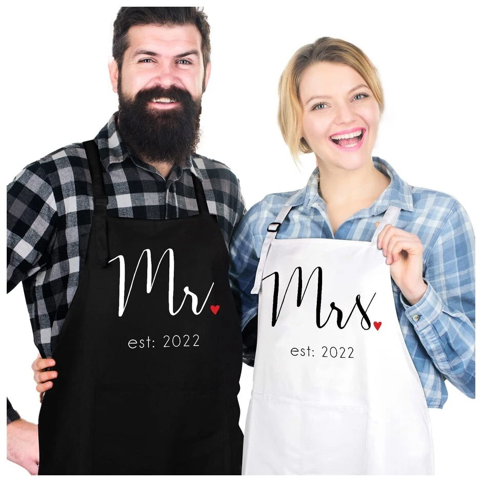 Aprons for him on sale and her