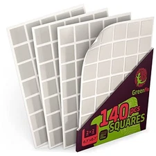 Double Sided Mounting SquaresPCs - Clear Sticky Tack for Wall 0.7” x 0.7” 140