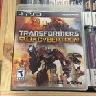 Transformers: Fall of Cybertron (Sony PlayStation 3, 2012) PS3 Game Complete