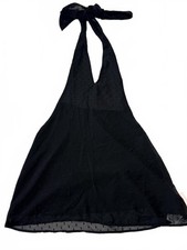 Forever 21 Halter Dress Black Mini Sleeveless Open Back Women’s Size S Small